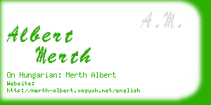 albert merth business card